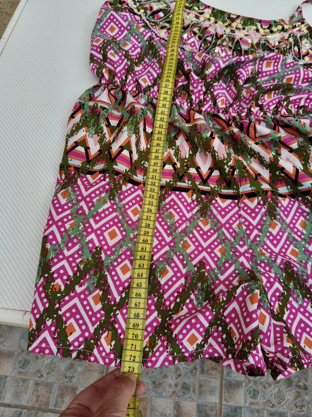 Ethnic print sequin short jumpsuit – Size S (36/38) 💜 – photo 10